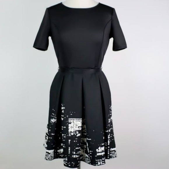 Elie Tahari Dresses & Skirts - Elie Tahari Womens Size 4 Design Nation Scuba Skyline Belted Dress